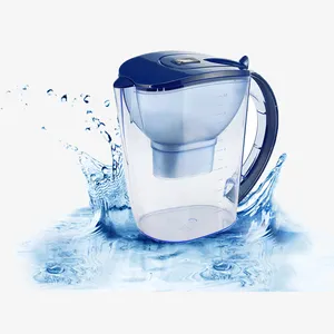 Amazon hot sell Marked 3.5L Home Use Activated Carbon Filtered Water Filter Jug Water Distiller With water Filter pitcher