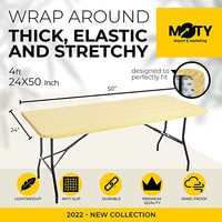 Nappe rectangulaire en vinyle 100% imperméable, couverture de Table en PEVA avec support en flanelle et bord élastique pour pique-nique