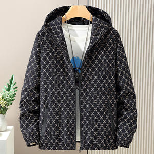 Giacca Casual da Uomo alla Moda con Cappuccio, Cappotto Autunnale Streetwear, Giacca in Pelle per Uomo - Product Image 1