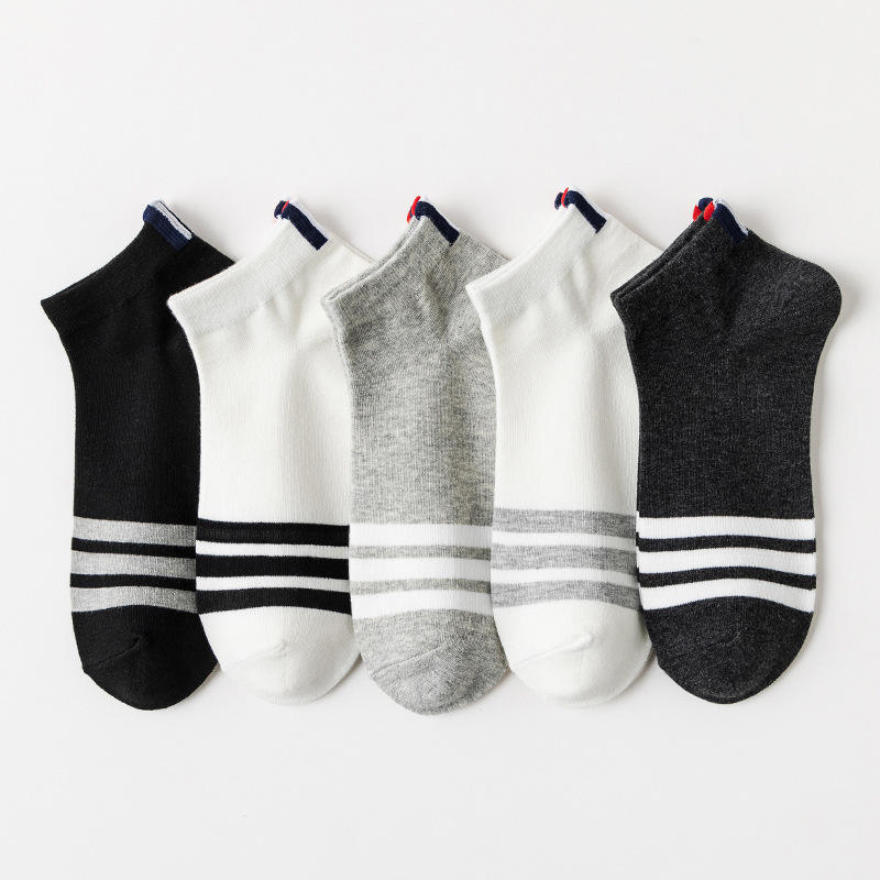 0306 ถุงเท้าข้อสั้นผู้ชาย สไตล์อังกฤษ