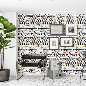 Autocollant mural créatif en forme de pistolet, en PVC, étanche, pour la décoration de la maison, 45CM x 10M, forme irrégulière, 3DSA1039 - Product Image 2