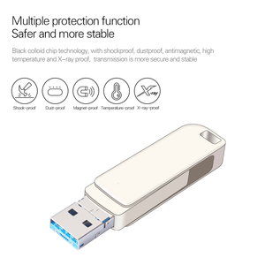 ไดรฟ์ปากกาแบบหมุน OTG,แฟลชไดรฟ์ USB 2.0 3.0สำหรับ <span class=keywords><strong>iPhone</strong></span>/IOS/Android/PC 128GB 64GB 32GB 16GB Pendrive 3 In 1พร้อมโลโก้ออกแบบได้เอง - Product Image 3