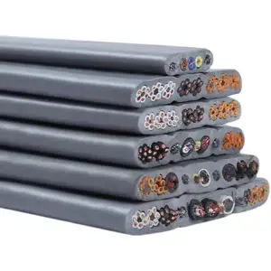 สายลิฟท์แบนป้องกันการบุกขายร้อน 4 * CAT6 ลิฟท์ลิฟท์อะไหล่สายเคเบิลเดินทางแบน