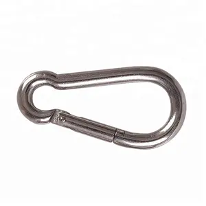 M10 * 100mm 304 야외 하이킹 블랙 DTring 클립 잠금 Carabiner 후크