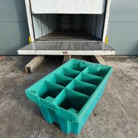 Caisse en plastique empilable, durable et écologique de 2 mm d'épaisseur avec une capacité de 15 à 50 kg pour le stockage de pièces détachées