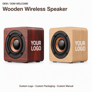 Mini Altavoz Inalámbrico de Madera Retro, Portátil, 3W, Rango Completo, Bajos Reforzados, para Decoración de Hogar/Oficina y Regalo Navideño - Product Image 1