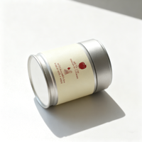 Boîte en fer blanc hermétique avec anneau de traction, de qualité alimentaire, pour thé, matcha et épices, 30g 40g, avec étiquettes personnalisées en gros