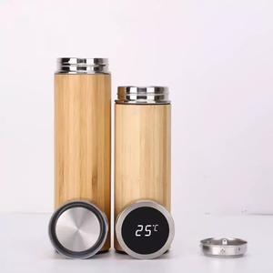 Termo de Acero Inoxidable con Exterior de Bambú, Taza Recta Aislada y Portátil, Ideal para Regalos Empresariales y Uso en el Automóvil - Product Image 4