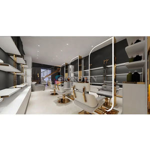Shop showcase Counter Store Luxury Counter Salon Shop Cabinet Design <strong>Pl</strong> Design Beauty Countersalon Shop Barber showcase OEM - Product Image 1