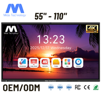 MIDA China, el Mejor Panel Plano Interactivo OEM 4K Android Todo en Uno, Pizarras Digitales Inteligentes, Pizarras Interactivas con Pantalla Táctil IR
