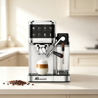 Cafetera Eléctrica Francesa Anbolife de 20 Bares con Tanque de Leche, Pantalla Táctil a Color, Control de Temperatura PID, Función de Cold Brew para el Hogar
