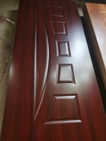 Porte en MDF finition style chinois, panneau coupe-vent intérieur en placage de bois, moustiquaire en acier inoxydable, garantie 5 ans pour chambre à coucher