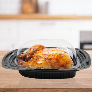 Cajas de embalaje de alimentos transparentes desechables para <span class=keywords><strong>delicatessen</strong></span> aceptar impresión personalizada caja de pollo asado de plástico - Product Image 4
