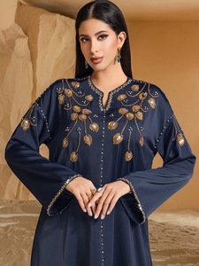 Vestido de Fiesta Azul Sueño de la Industria Pesada de Arabia Saudita, Cosido a Mano, QS1122A62 - Product Image 6