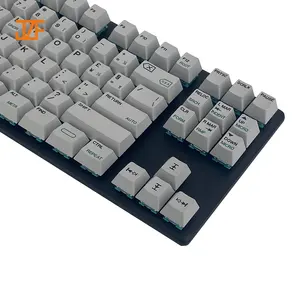 20% Discount Gray 87 Keycaps PBT Material OEM Height Mechanical Keyboard Keycaps DIY Double Backlit Characters Game Keycaps