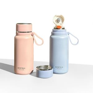 Bpa Free Double Wall Insulated Stainless Steel 600ml 800ml Keep <b>Hot</b> and <b>Cold</b> Water Bottles With Camo Insulated Storage Sleeve - Product Image 3