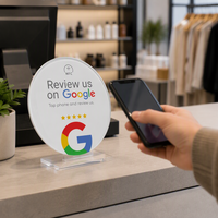 Autocollant NFC carré pour avis Google – Étiquette de révision à tapoter pour affichage sur la réception des bureaux immobiliers