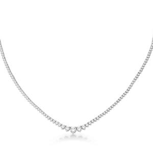 पुरुषों की 925 स्टर्लिंग चांदी टेनिस हार के लिए सफेद घन ज़िरकॉन हिप-हॉप शैली रोडियम प्लेटेड लिंक चेन - Product Image 5