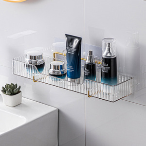 Étagère murale suspendue de salle de bain en plastique perforé gratuit à un niveau pour fournitures et articles de <span class=keywords><strong>toilette</strong></span> - Product Image 3