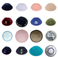 Yihaoyi Groothandel Op Maat Gemaakt Logo Kippah Joodse Yarmulke voor Bruiloft Bar Mitzvah Bulkbestelling Hoge Kwaliteit Religieuze Hoofddeksels