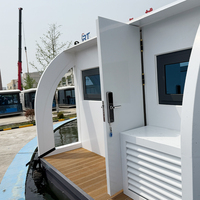 Maison flottante préfabriquée de luxe en acier pour site touristique, ponton, yacht de luxe