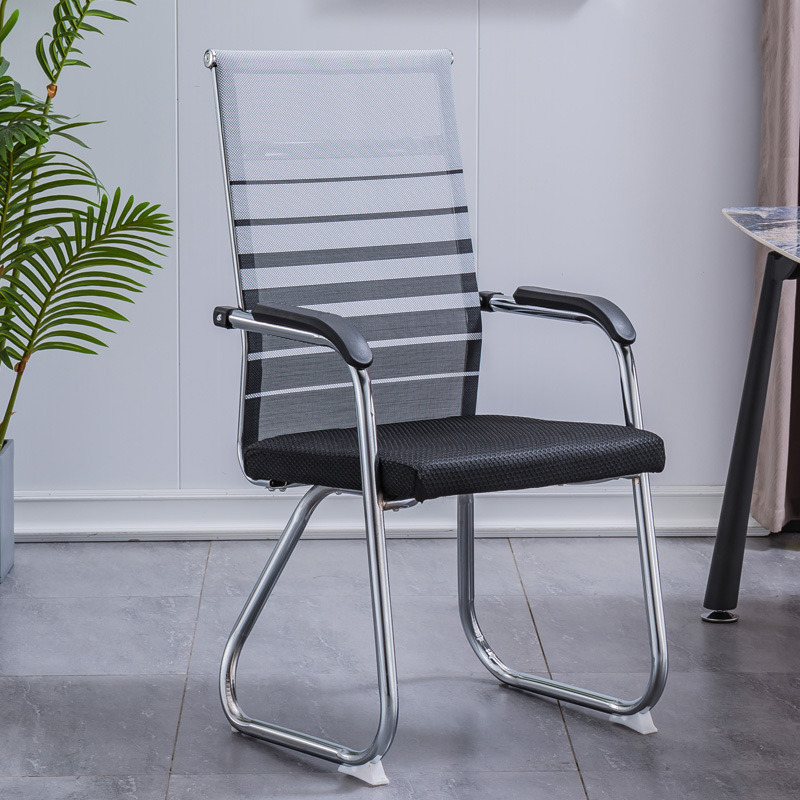 Chaise visiteur fauteuil de bureau sans roulette synthétique noir