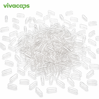 Capsules de gélatine vides transparentes de taille 1, capsules de gélatine dures vides transparentes