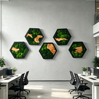 Décoration Murale Hexagonale en Mousse Naturelle Préservée, Personnalisée, Longue Durée (3-5 Ans), Sans Entretien, Faite à la Main, Fête des Mères