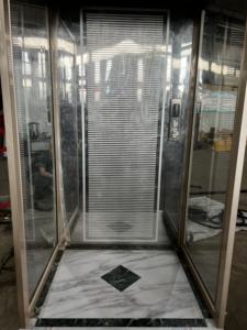 Gunting hidrolik kecil biaya rendah kualitas tinggi Lift 3-4 lantai Mini perumahan panorama kaca Lift 2 orang 300/450kg beban - Product Image 1