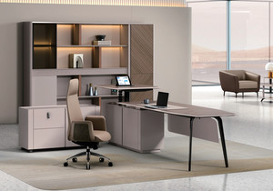 5 Jahre Garantie Büromöbel für den Arbeitsplatz Moderner Designer-Schreibtisch für Chefs L-förmiger CEO-Geschäftstisch - Product Image 4