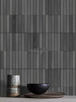Tuiles de mosaïque de basalte de crayon de mosaïque de basalte de bande vintage pour la décoration de luxe