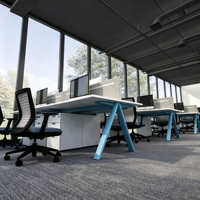 Meubles de bureau commerciaux, poste de travail modulaire, bureau pour 4, 6 ou 8 personnes, bureau cloisonné pour le personnel, table de poste de travail avec cloison