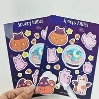 Etiquetas de Vinilo Brillante Impermeables y Coloridas para Impresión Ecológica, Pegatinas para Niños con Logotipo Personalizado, Hojas de Pegatinas Pequeñas con Corte Kiss Cut