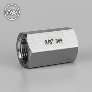 Raccord de tuyau hexagonal en acier inoxydable 304, filetage interne 3/8 pouces, connecteur d'eau, d'huile et de gaz, haute pression sans soudure - Product Image 1