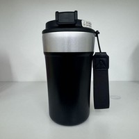 Listo para Enviar: Taza de Acero Inoxidable 304 de Doble Pared con Aislamiento al Vacío, Tapa Giratoria, Acabado Mate, Compacta, Reutilizable para Viajes, 301-400ml