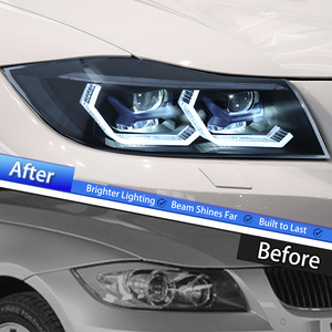Conjunto de Faros LED KGKB para <span class=keywords><strong>BMW</strong></span> Serie 3 E90 E91 <span class=keywords><strong>316i</strong></span> 318i 320i <span class=keywords><strong>2005</strong></span>-2012, Estilo Láser, Lente de Proyector Mejorada, Conexión Plug and Play - Product Image 6