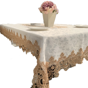 Lussuosa Tovaglia in Pizzo Poliestere con Tessitura Jacquard e Set di Coprisedie per Feste, Banchetti e Casa - Product Image 5
