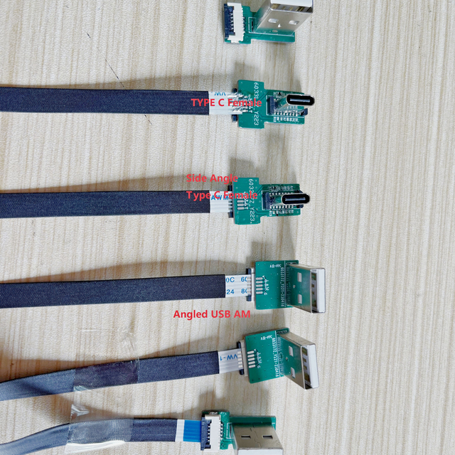 Customized FPC Ultra-Flexible USB Flat Data Cable with Bendable Design for Side up and Down Bending Compatible USB 2.0 3.0