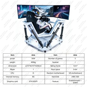 Équipement de parc d'attractions, machine de jeu <span class=keywords><strong>VR</strong></span>, plateforme de mouvement 6 DoF, simulateur de course, cockpit de course <span class=keywords><strong>VR</strong></span> 9D, siège de simulation, vente en gros d'usine - Product Image 6