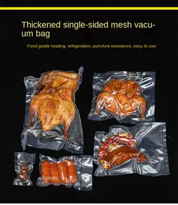 Feuchtigkeitsfeste Heißsiegel transparente Plastik-Vakuumtüten aus Nylon für Lebensmittel Fleisch Fisch und Nüsse