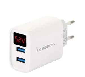 Nhà Máy bán hàng trực tiếp 20W EU/chúng tôi 2A xách tay cổng kép USB điện thoại sạc nhanh LED hiển thị kỹ thuật số sạc Adapter - Product Image 1