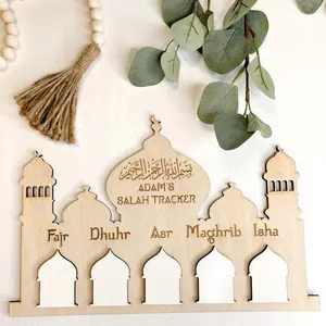 Islamitische Moslim Festival Geschenken Diy Ornament Adventskalender Eid Mubarak Decor Moslim Islamitische Kasteel Ambacht Voor Huisdecoratie