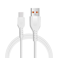 Cable de Carga USB a Tipo C Reforzado Anti-Rotura Personalizado, Cable de Datos de Carga Rápida de PVC para Teléfono Inteligente y Tableta Android Tipo C