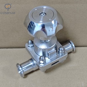 Válvulas de Diafragma Sanitarias Higiénicas OEM DN20 de Triple Abrazadera Recta para Control Manual de Agua en Sistemas Farmacéuticos - Product Image 5