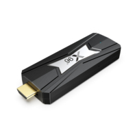 X96NEO Android 14 Amlogic S905X5M TV Stick 2GB/16GB 4GB/32GB Dongle TV Box avec 2.4G/5G BT 5.X et télécommande vocale BT