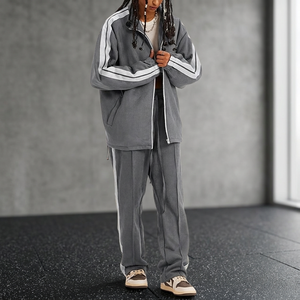 Winter 2025 <b>Women's</b> Custom Maternity Regular Fit Premium Eco-Friendly Windproof Rhinestone Zip Hoodie <b>Velour</b> <b>Tracksuit</b> Set 100% - Product Image 3