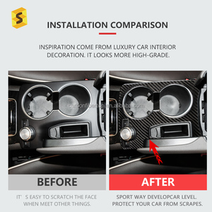 Accesorios de fibra de carbono suave ES, pegatina de Hoder de taza de agua para <span class=keywords><strong>Mercedes</strong></span> Benz C300 W204 2007 2008 2009 <span class=keywords><strong>2010</strong></span> 2011 - Product Image 4
