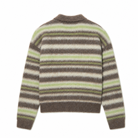 Cardigan en mohair et alpaga pour homme, sur mesure ODM/OEM, tricoté, fermeture éclair, manches longues, motif original, respirant, vêtement d'hiver