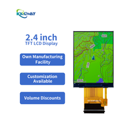 Layar LCD IPS TFT 2,4 Inci dengan IC Driver ST7789 Resolusi 240x320 Kecerahan 280cd/m2 Pengelasan MCU 40pin