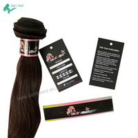 Étiquettes suspendues élégantes personnalisées avec logo pour emballage de perruques et extensions capillaires, autocollants adhésifs puissants pour paquets de cheveux